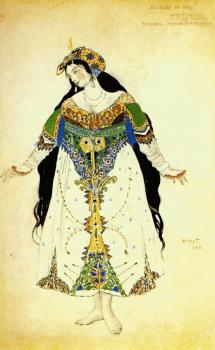 Leon Bakst : The firebird, the tsarevna